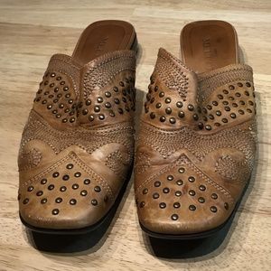 Sesto Meucci Embellished Leather Mules